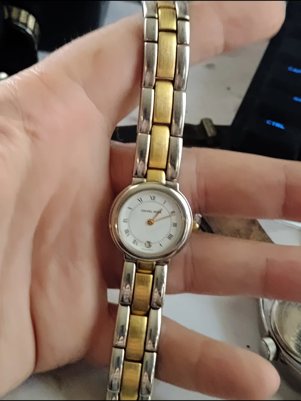 Two-Tone Women’s Classic Round Watch - White Dial